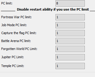 server ip limitleri